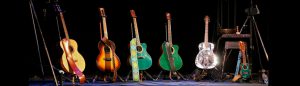 Bruce Cockburn's guitars for his 2017-2018 tour