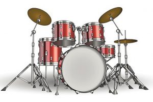 Cartoon drum kit