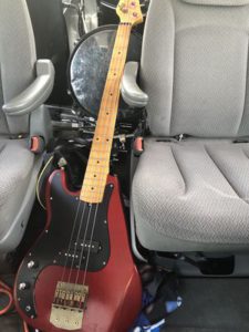 guitar in car!!