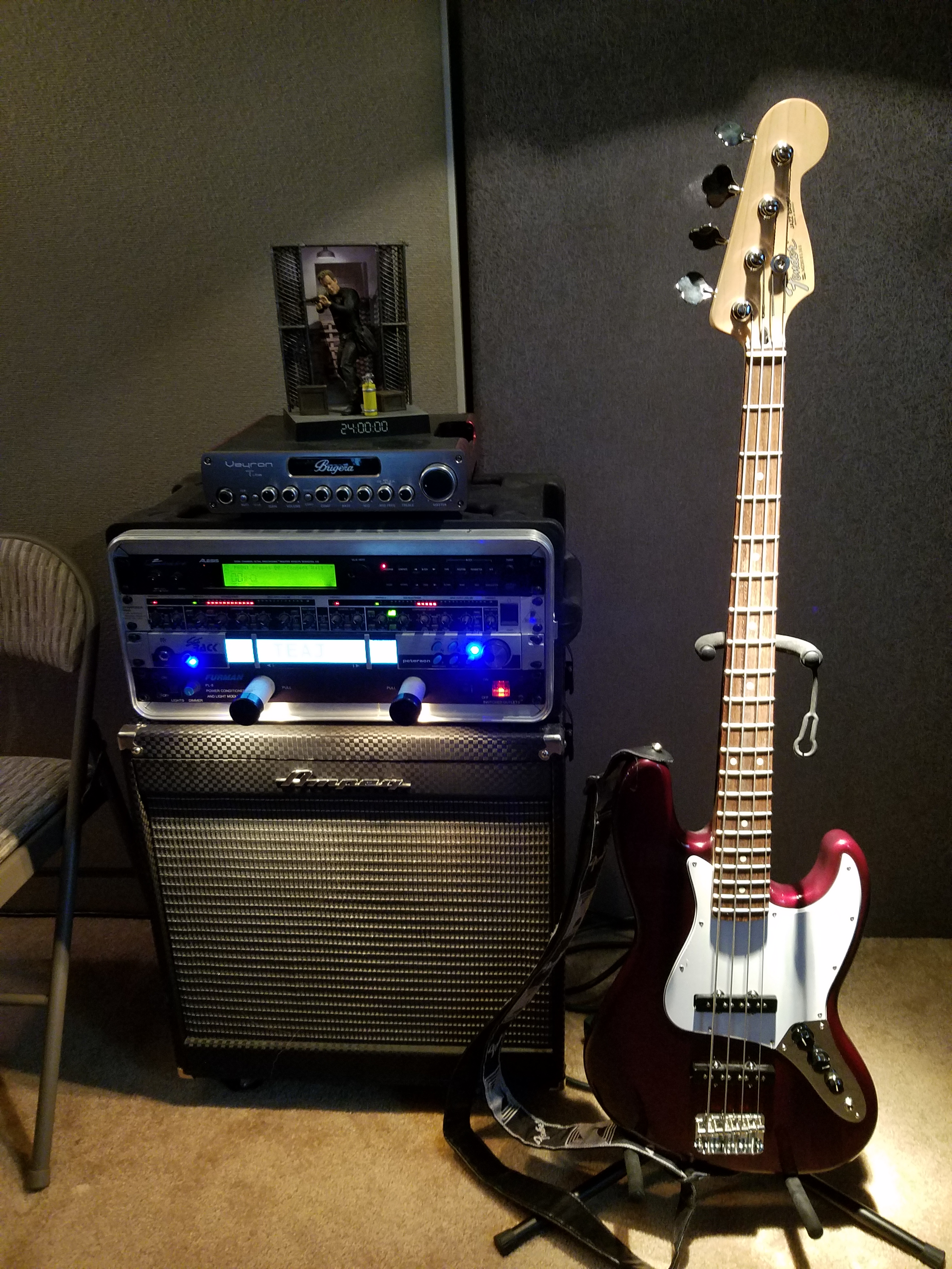 Jazz bass next to Teaj_s live rig – Gear Acquisition Syndrome!!